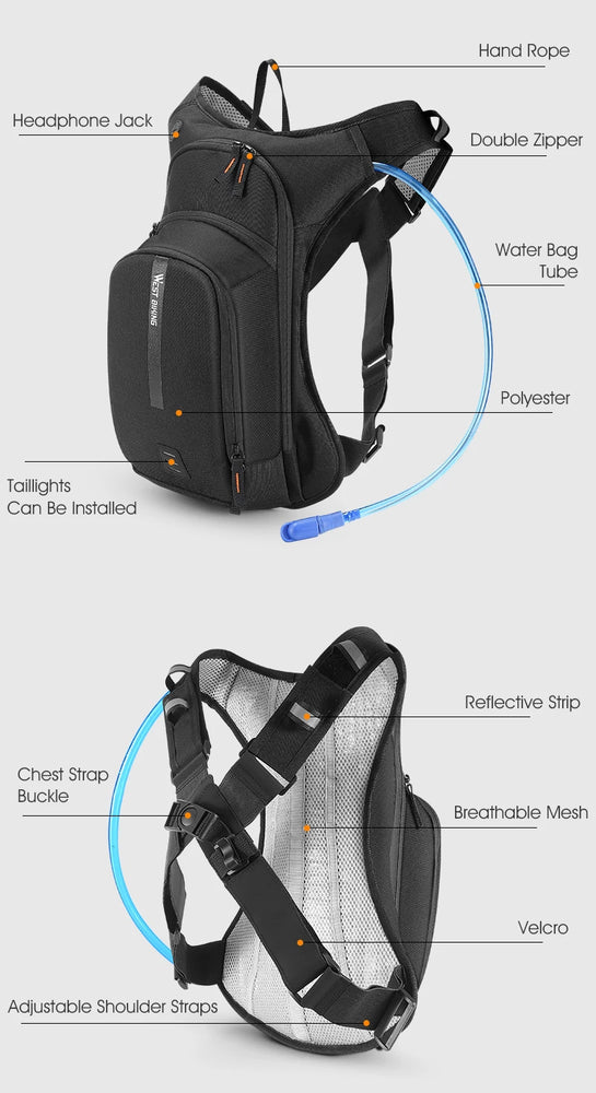 WEST BIKING 10L Ultralight Cycling Hydration Backpack