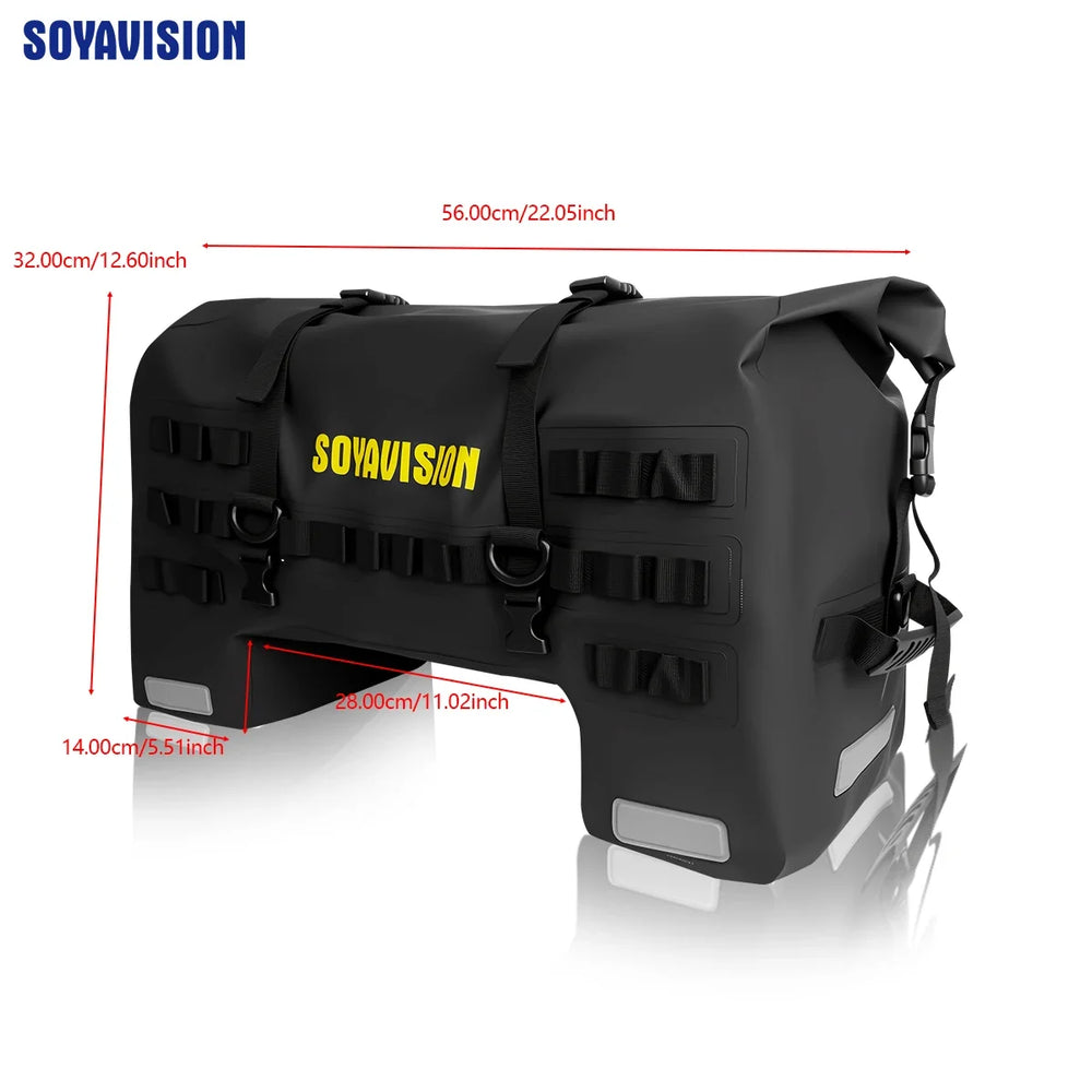Waterproof motorcycle seat bag, travel luggage
