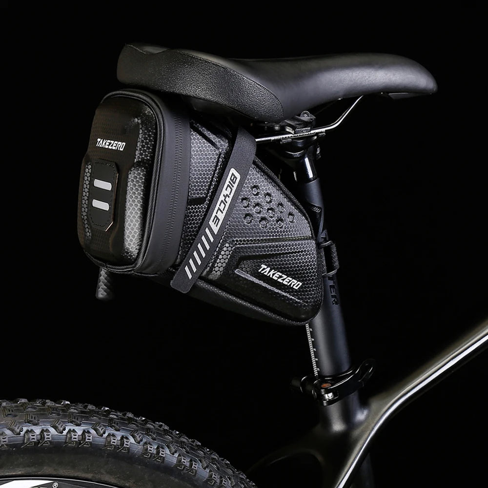 1L Bike Saddle Bag EVA Hard Shell Reflective Waterproof