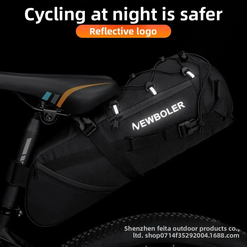 Bicycle Rear Seat Bag Waterproof Large Capacity