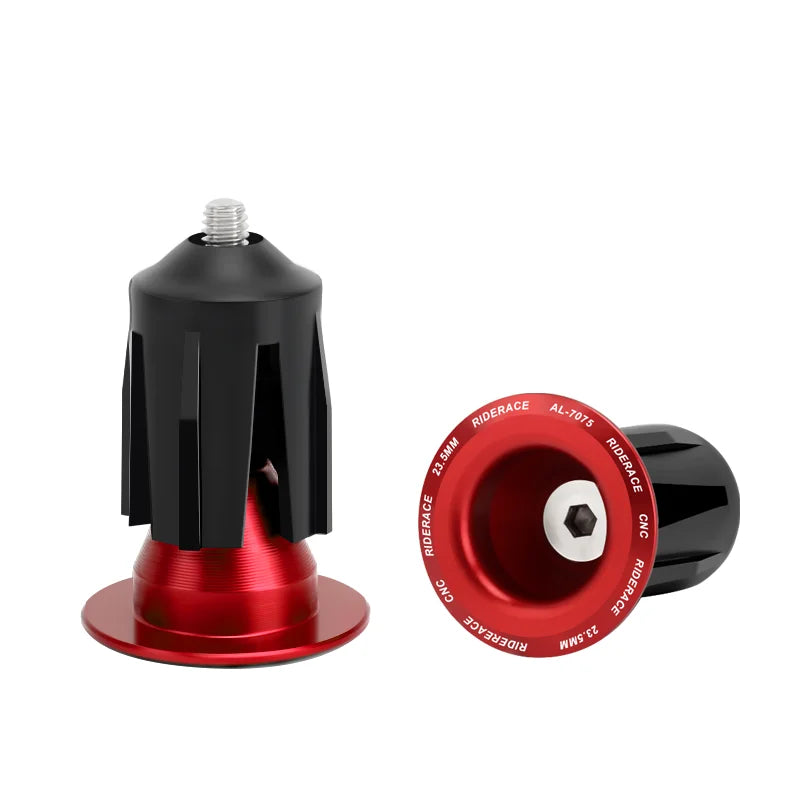 1 Pair Bicycle Handlebar End Plugs Alloy Caps