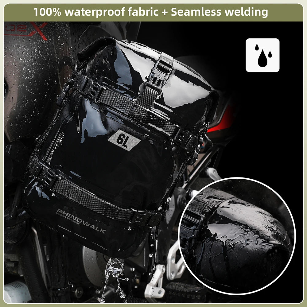 Waterproof 6L motorcycle bumper storage bag