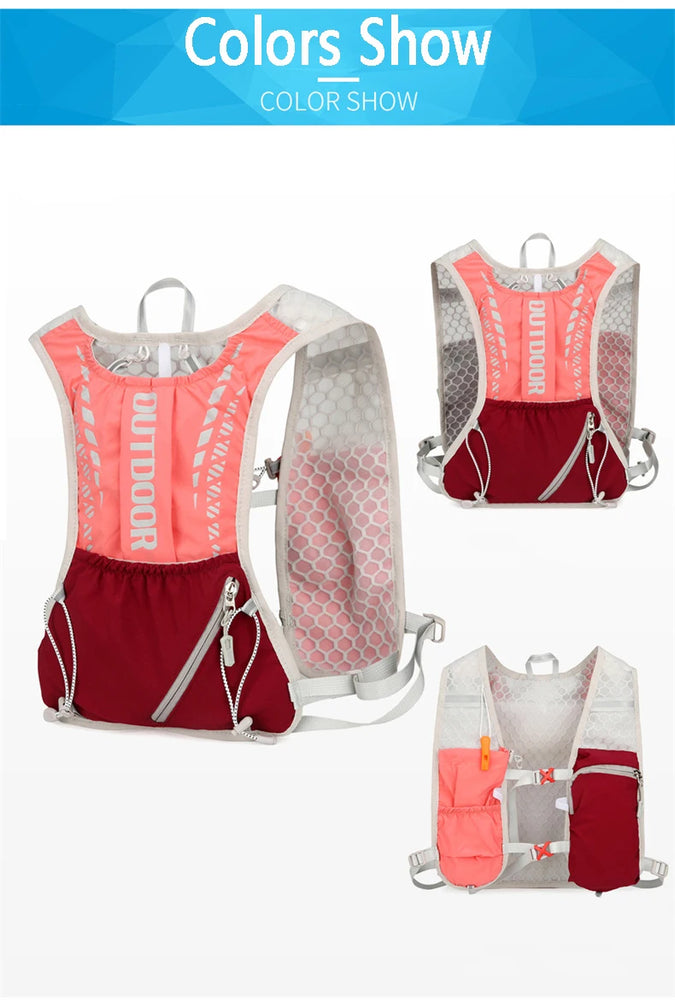 Reflective Running Hydration Vest Cycling Backpack