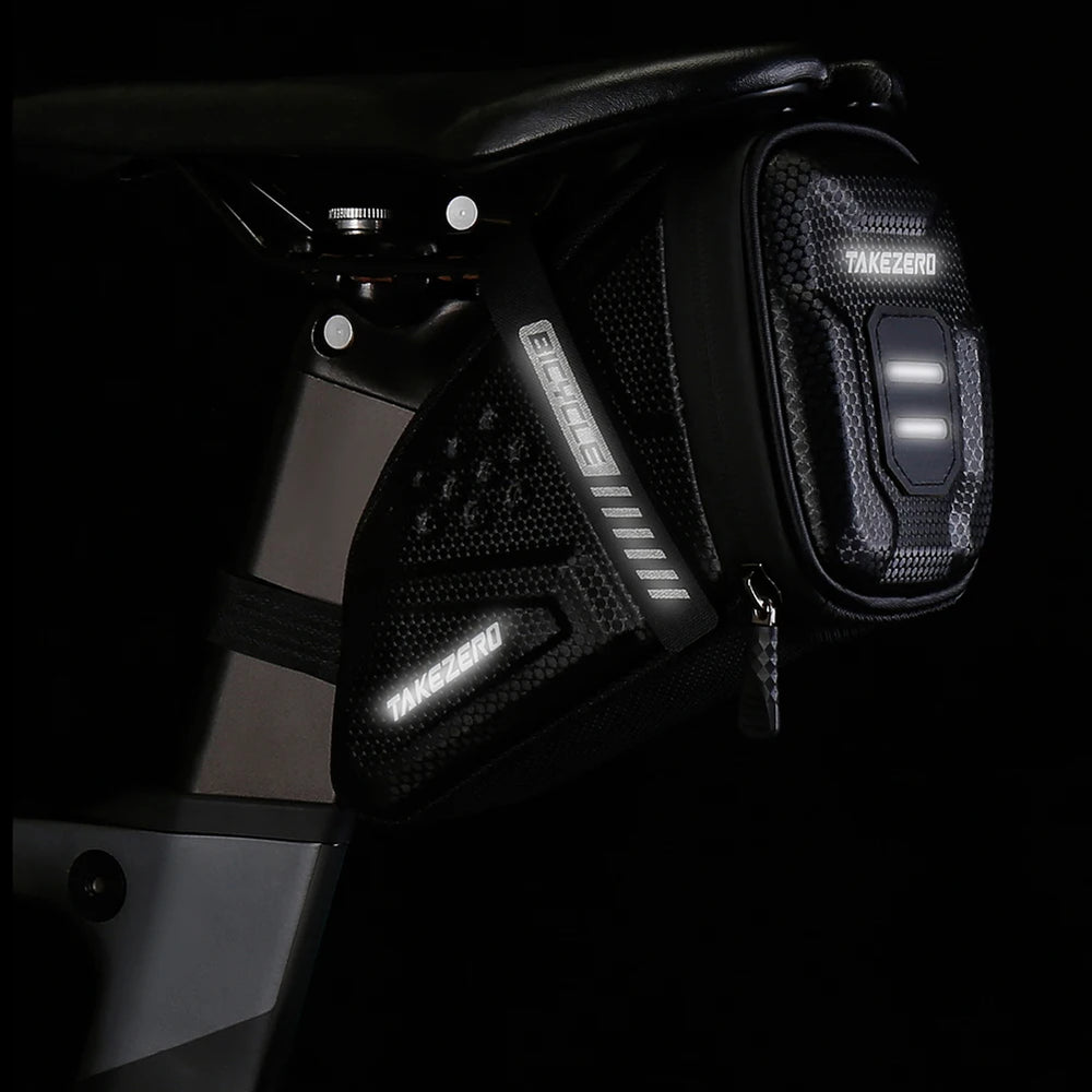 1L Bike Saddle Bag EVA Hard Shell Reflective Waterproof