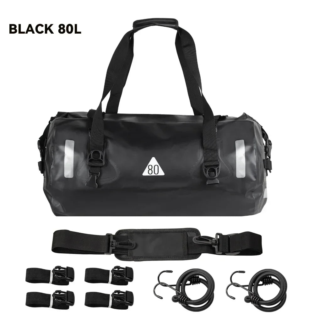 Waterproof motorcycle dry bag 40–90L for adventures