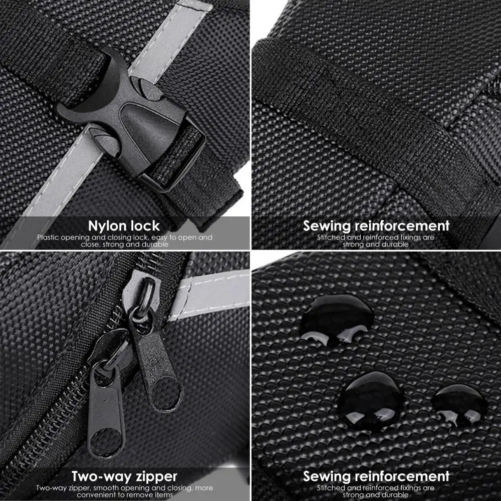 DOMEN Bike Saddle Bag Waterproof Reflective Tail Bag
