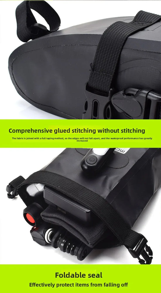 Waterproof bike saddle bag for MTB & road cycling
