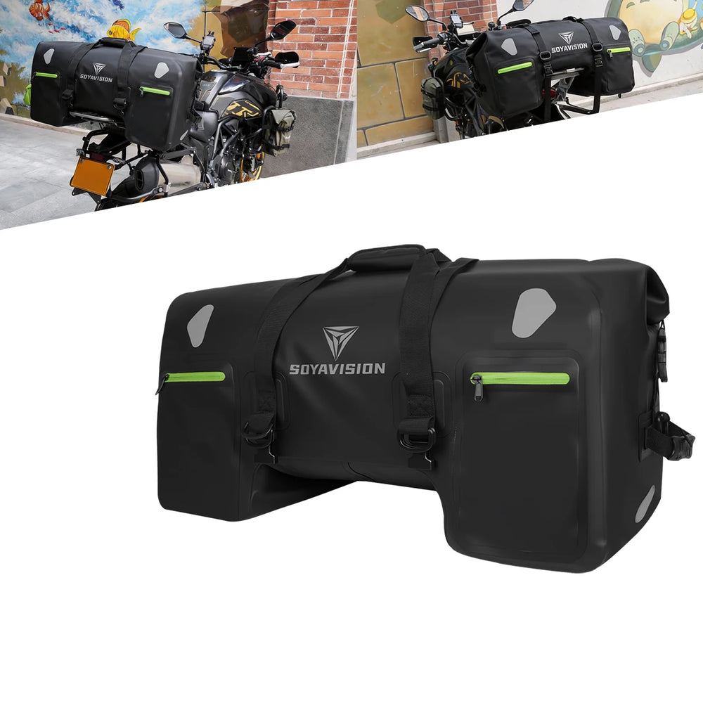 Waterproof motorcycle seat bag, travel luggage