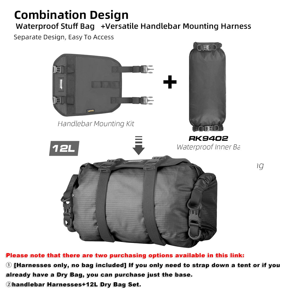 Rhinowalk 12L Waterproof Bicycle Handlebar Bag