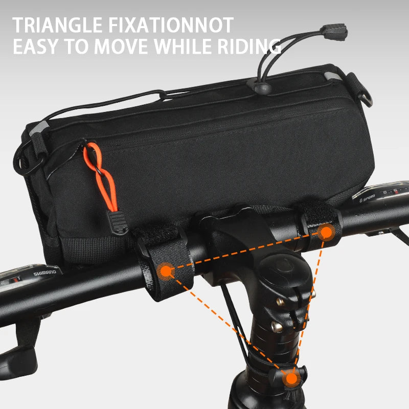 Bike Handlebar Front Storage Roll Bag for Cycling