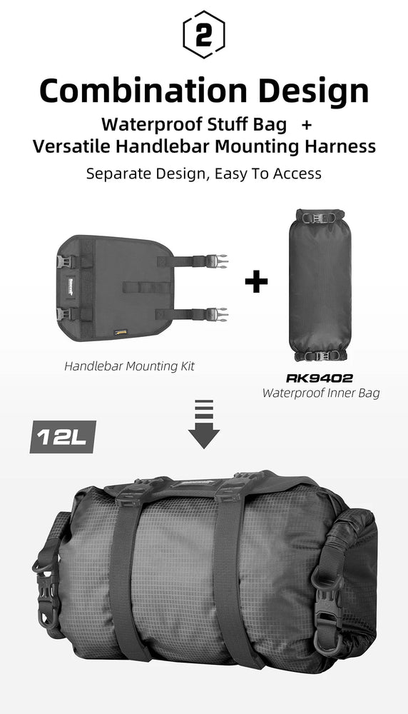Rhinowalk 12L Waterproof Bicycle Handlebar Bag
