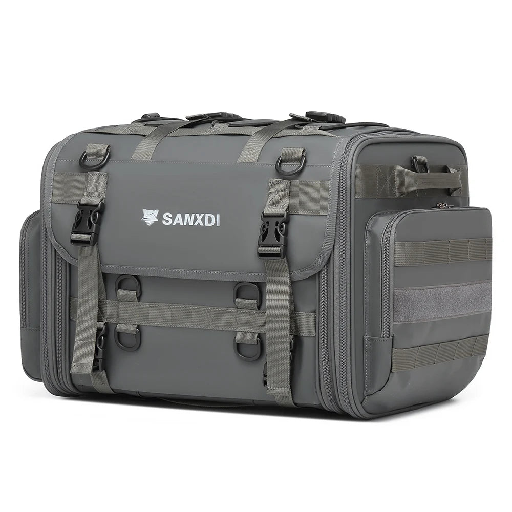 Motorcycle tail bag 19–80L, waterproof & expandable