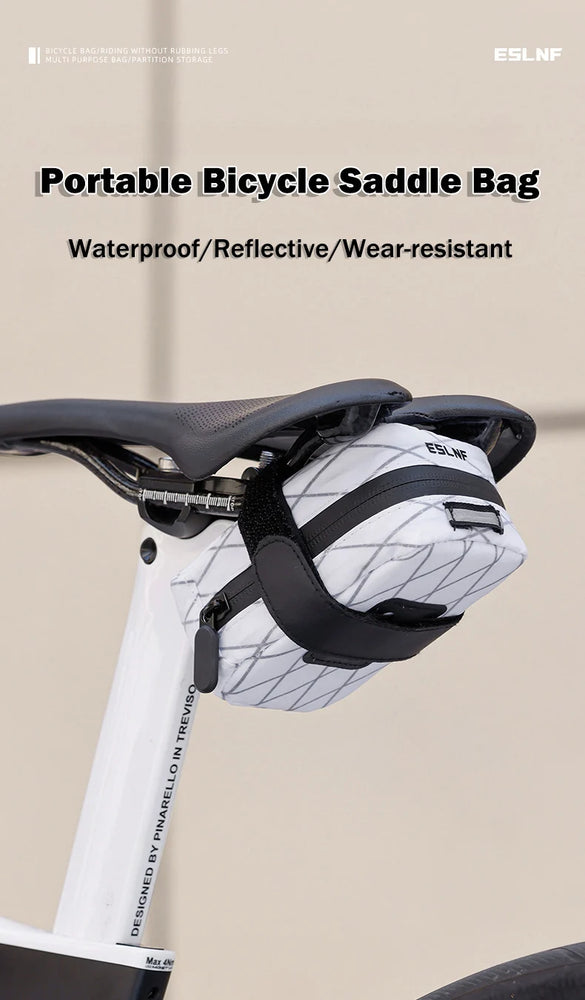 Waterproof Bicycle Saddle Bag Reflective Rear Storage