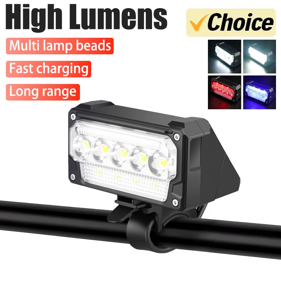 Waterproof USB Bike Headlight with Power Display