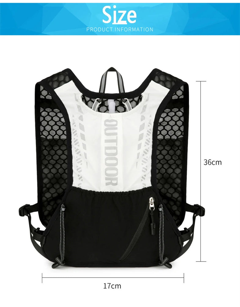 Reflective Running Hydration Vest Cycling Backpack