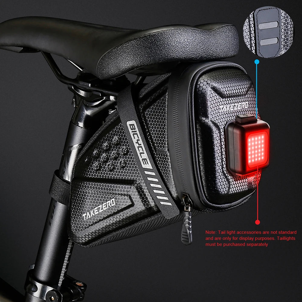 1L Bike Saddle Bag EVA Hard Shell Reflective Waterproof