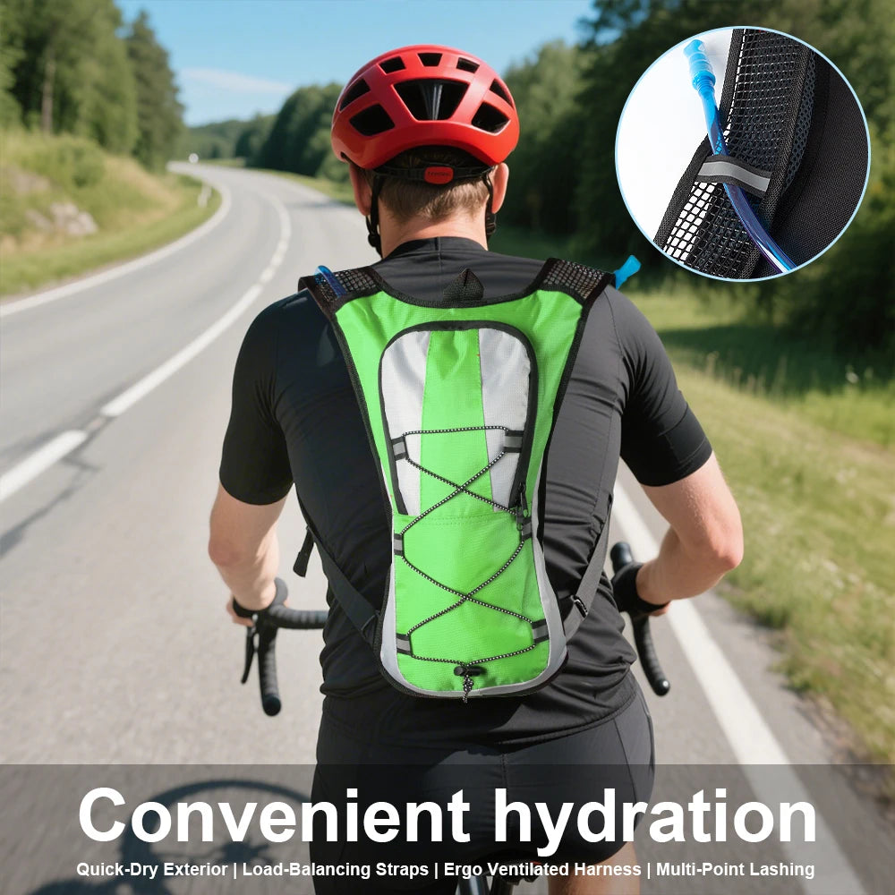 Hydration backpack 2L, lightweight for cycling & hiking