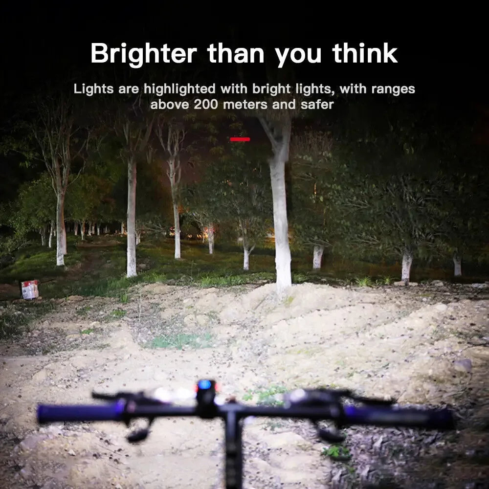 Waterproof USB Bike Headlight with Power Display