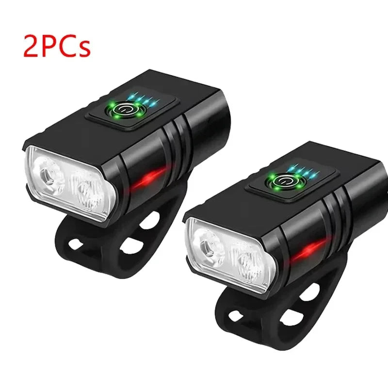 Waterproof USB Bike Headlight with Power Display