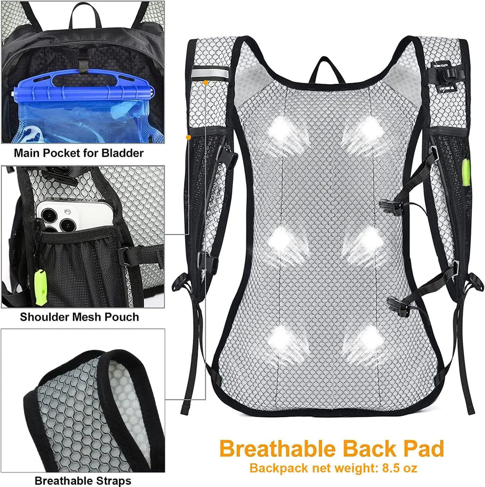 2L Hydration Pack Lightweight Running Cycling Backpack