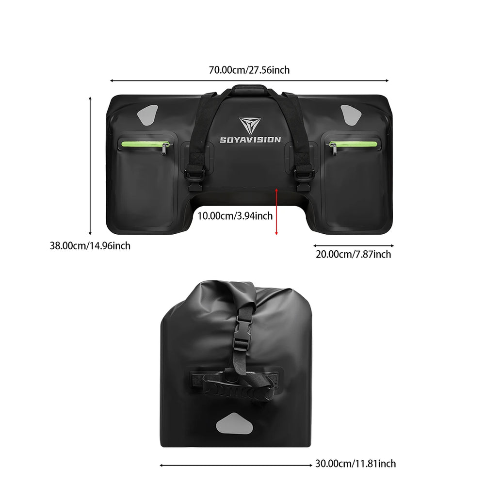 Waterproof motorcycle seat bag, travel luggage