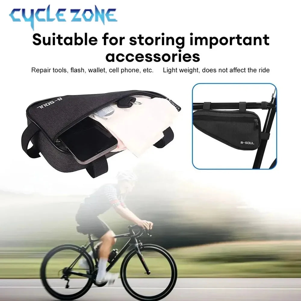 Bike Triangle Frame Bag MTB Front Tube Storage