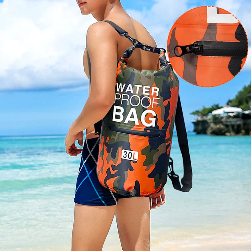 30L/15L Waterproof Dry Bag Backpack with Wet Pocket