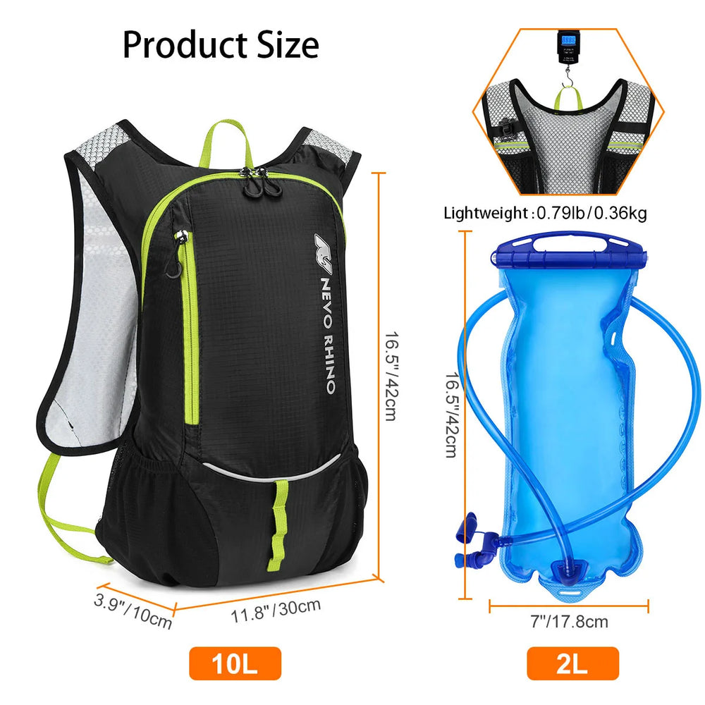 2L Hydration Pack Lightweight Running Cycling Backpack