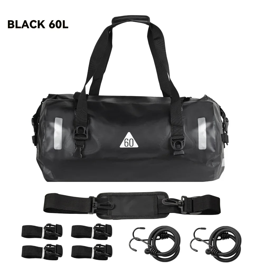 Waterproof motorcycle dry bag 40–90L for adventures
