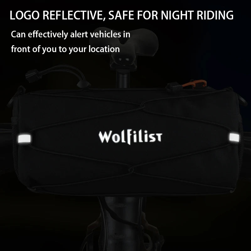 Bike Handlebar Front Storage Roll Bag for Cycling
