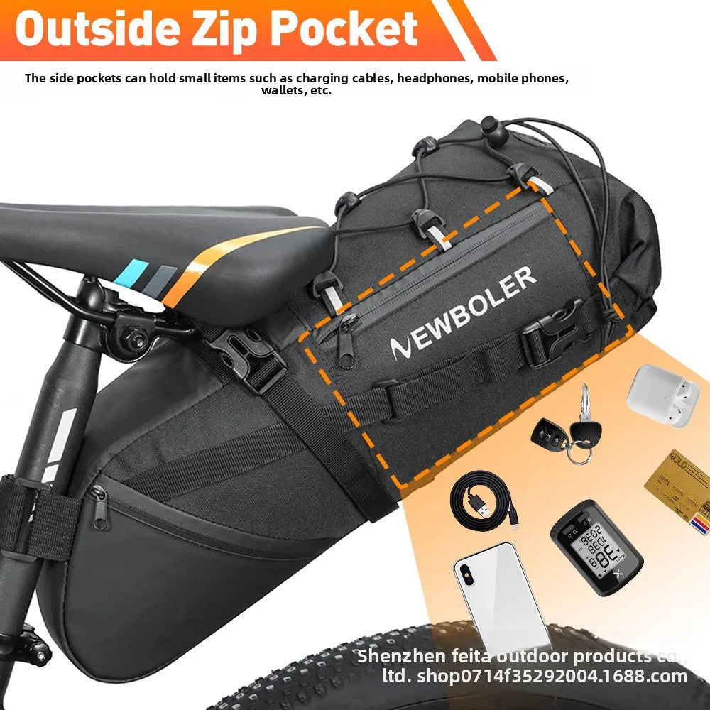 Bicycle Rear Seat Bag Waterproof Large Capacity