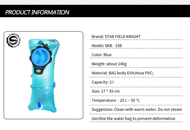 Star Field Knight Hydration Backpack Outdoor Sports