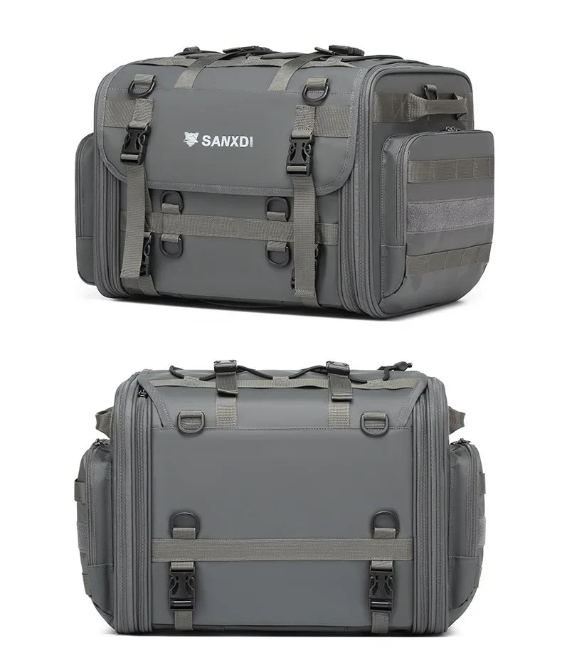 Motorcycle tail bag 19–80L, waterproof & expandable
