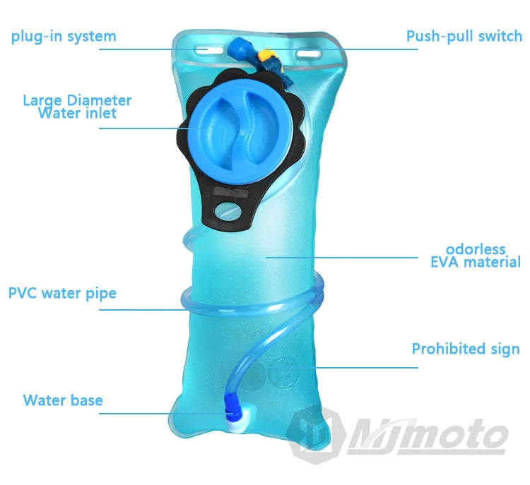 Hydration backpack 2L for cycling, motocross & hiking