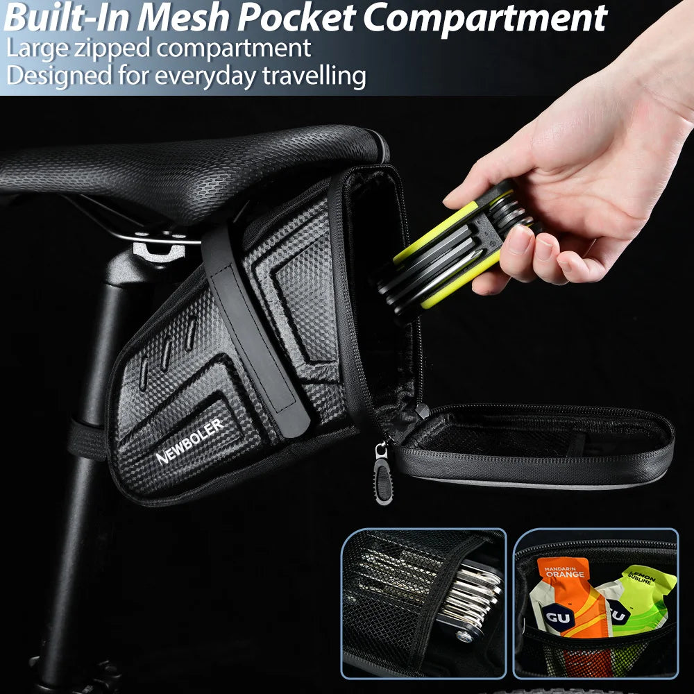Bicycle Saddle Bag Waterproof MTB Rear Storage Pouch