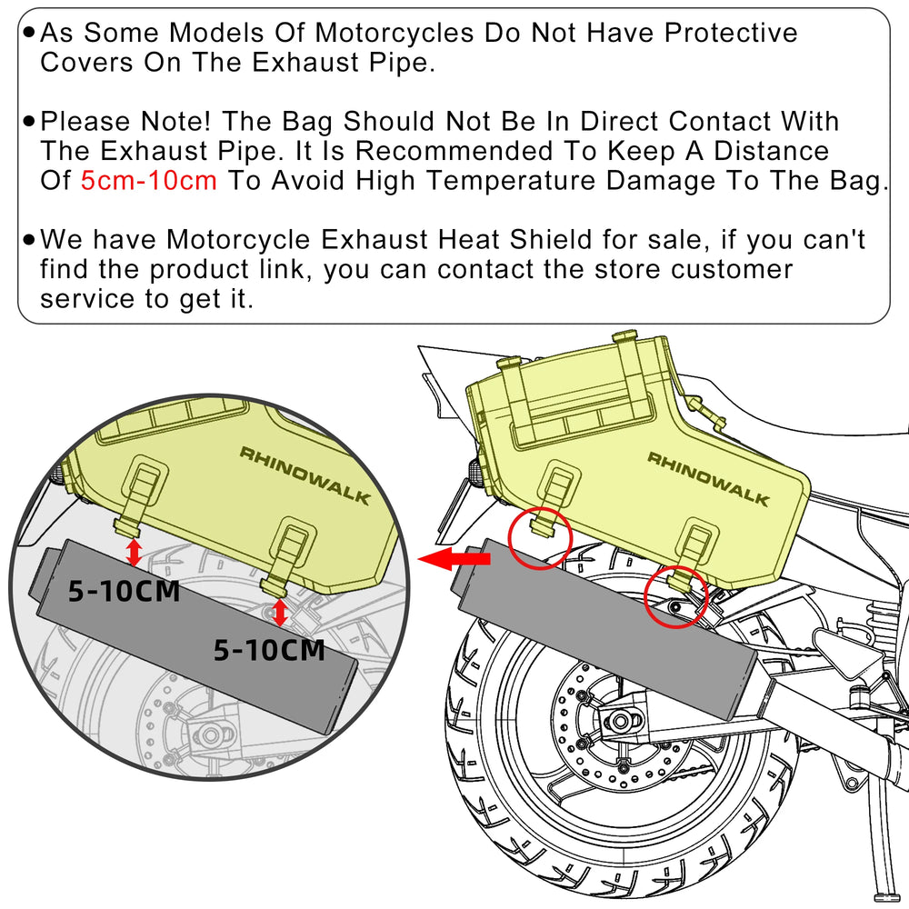 Rhinowalk waterproof motorcycle pannier bags 18–48L