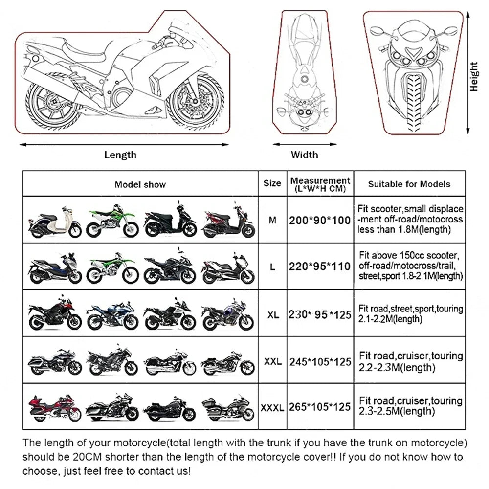 Waterproof Motorcycle Cover for NMAX, PCX, AEROX