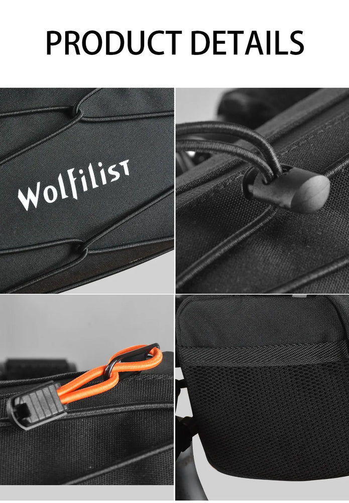 Bike Handlebar Front Storage Roll Bag for Cycling