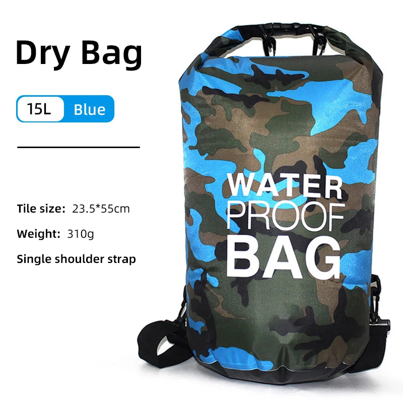 30L/15L Waterproof Dry Bag Backpack with Wet Pocket