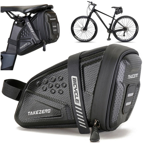1L Bike Saddle Bag EVA Hard Shell Reflective Waterproof