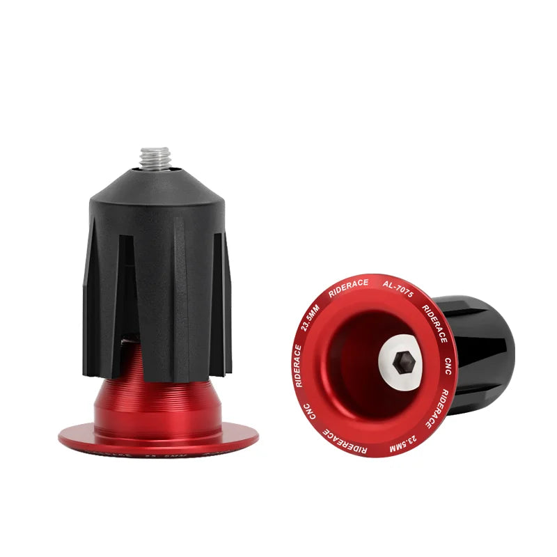 1 Pair Bicycle Handlebar End Plugs Alloy Caps