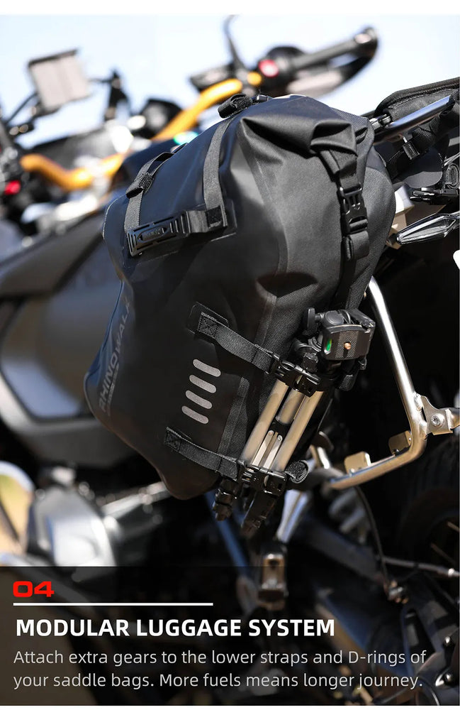 Rhinowalk waterproof motorcycle pannier bags 18–48L