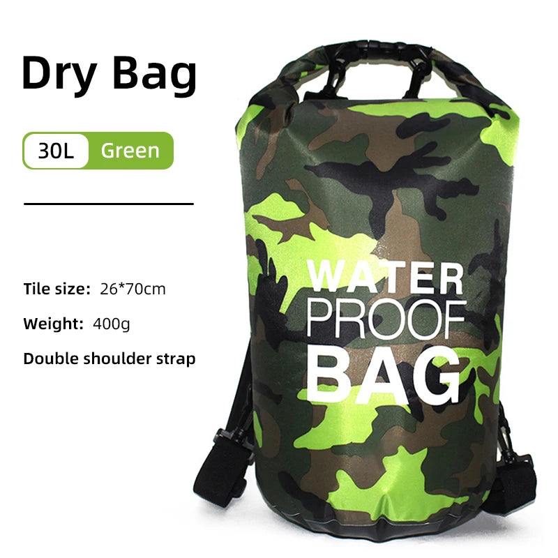 30L/15L Waterproof Dry Bag Backpack with Wet Pocket
