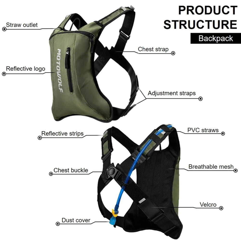 Motorcycle Hydration Backpack MTB Off-Road Riding