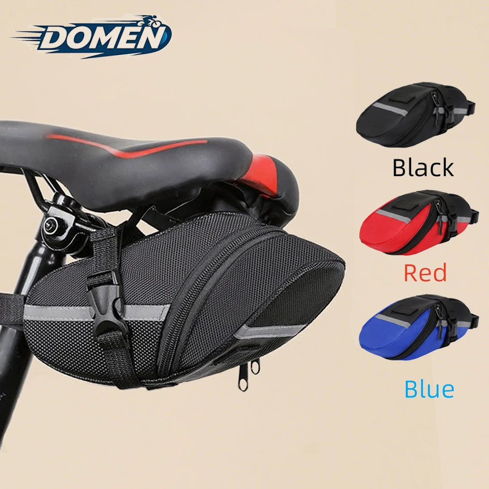 DOMEN Bike Saddle Bag Waterproof Reflective Tail Bag