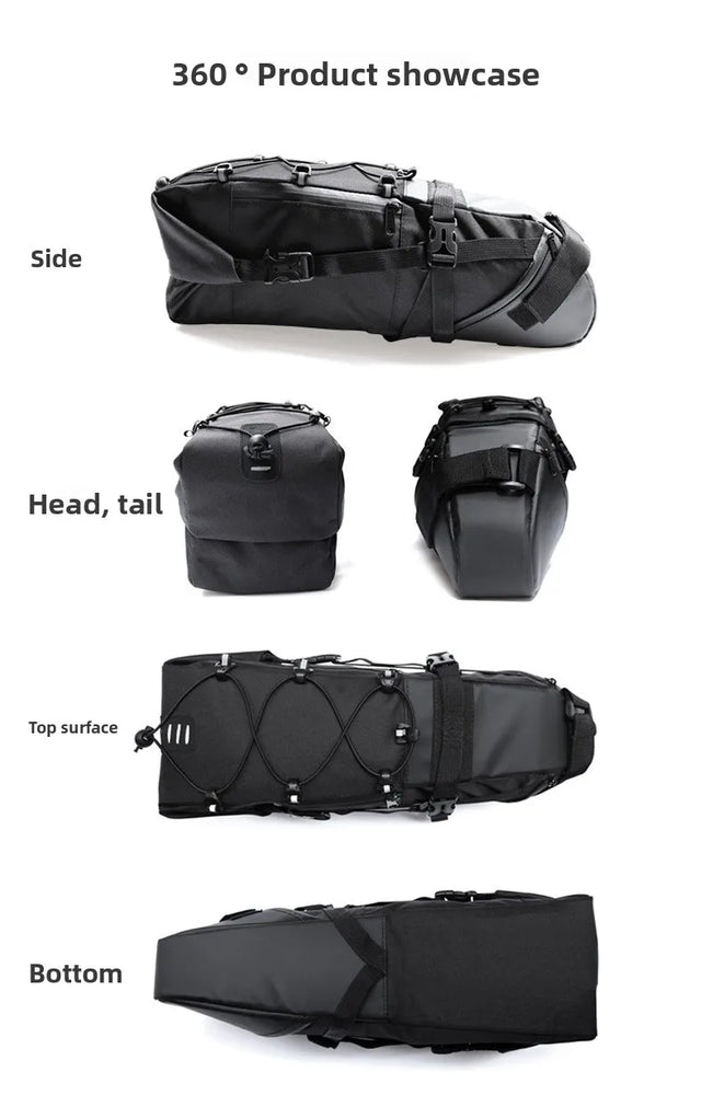 Bicycle Rear Seat Bag Waterproof Large Capacity