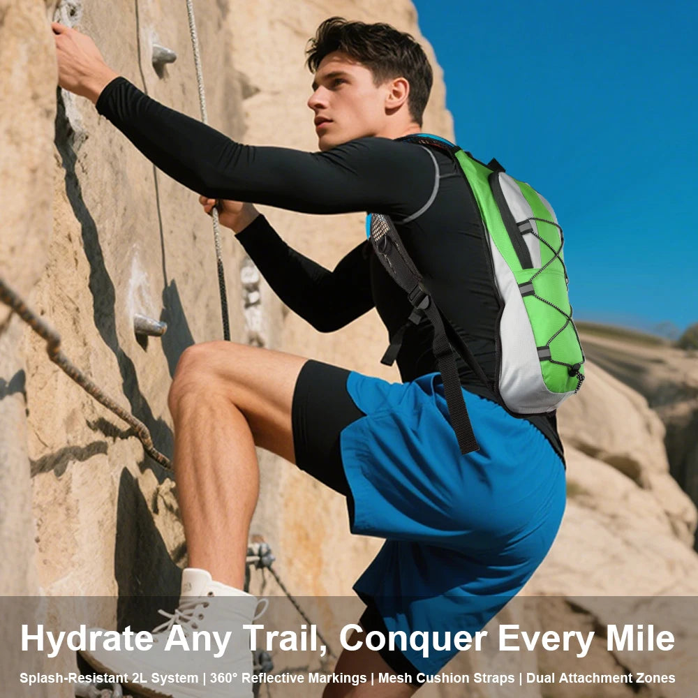 Hydration backpack 2L, lightweight for cycling & hiking