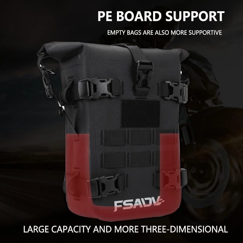 Universal 8L waterproof motorcycle tool frame bag
