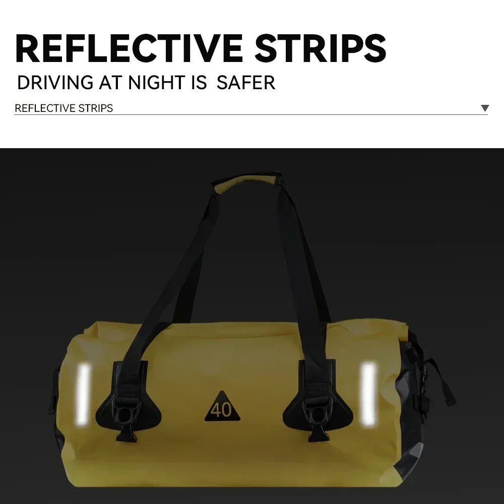Waterproof motorcycle dry bag 40–90L for adventures