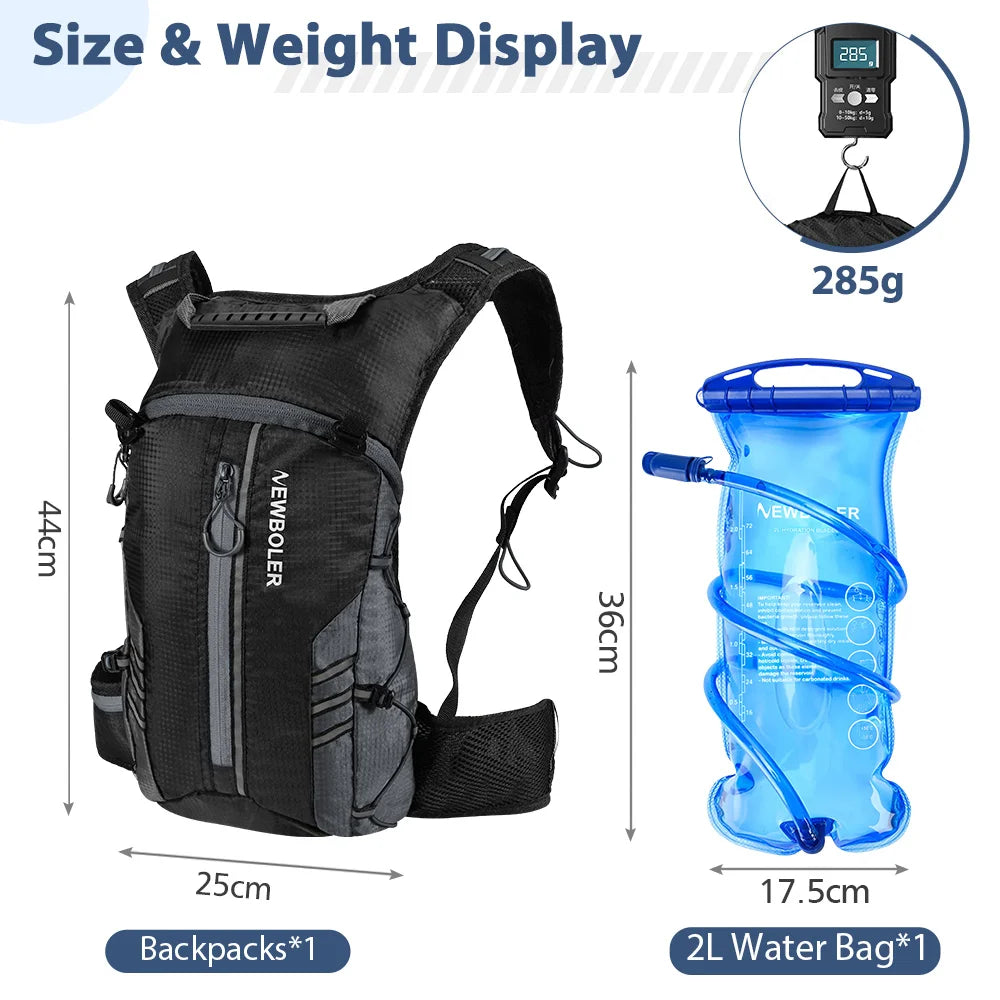 NEWBOLER Water-Repellent Cycling Hydration Backpack